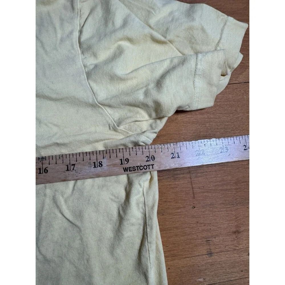 Fairycore Witchy Mystical Crop Tee Yellow Teal Graphic Art Womens Medium - Picture 11 of 13